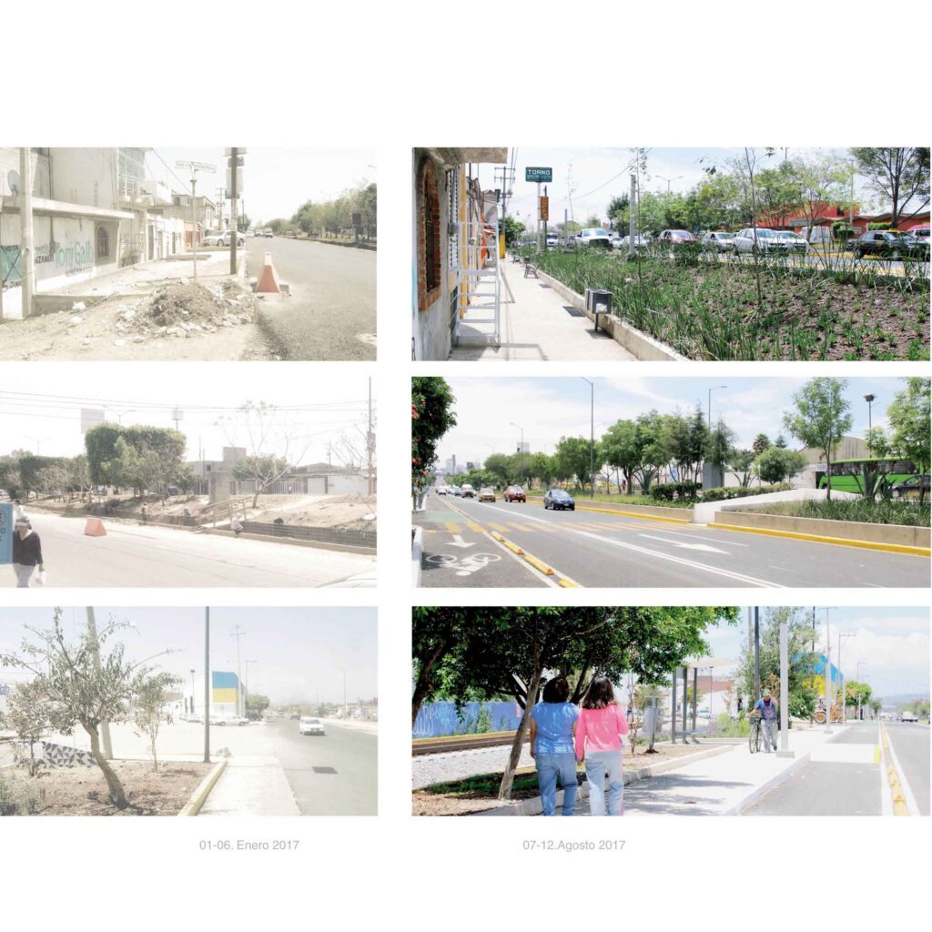 MOLCAJETE Arquitectura Modernización del Boulevard Forjadores Cholula Puebla comparativo 1