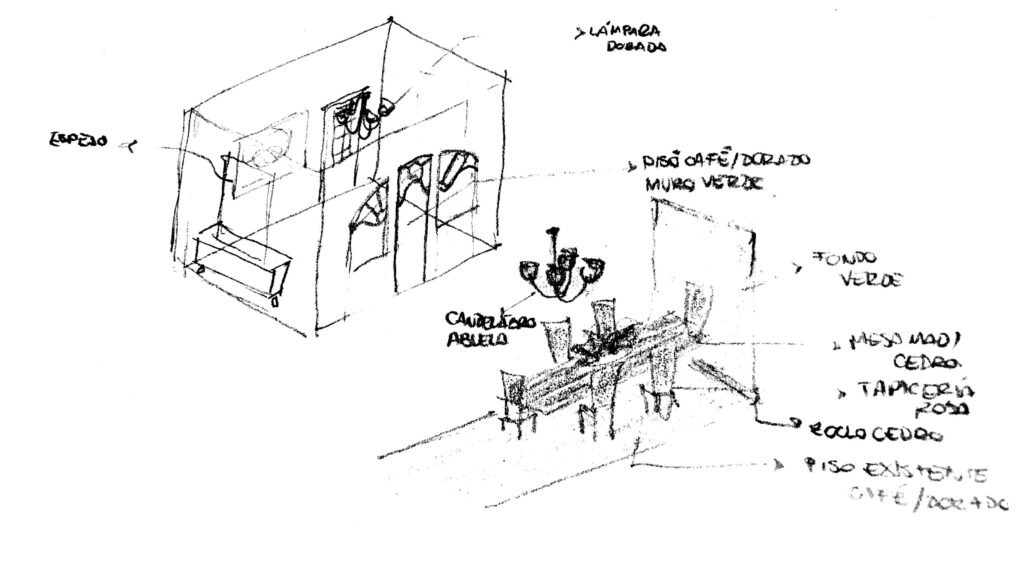 MOLCAJETE Arquitectura _ interiores _ casa delia sketch 1