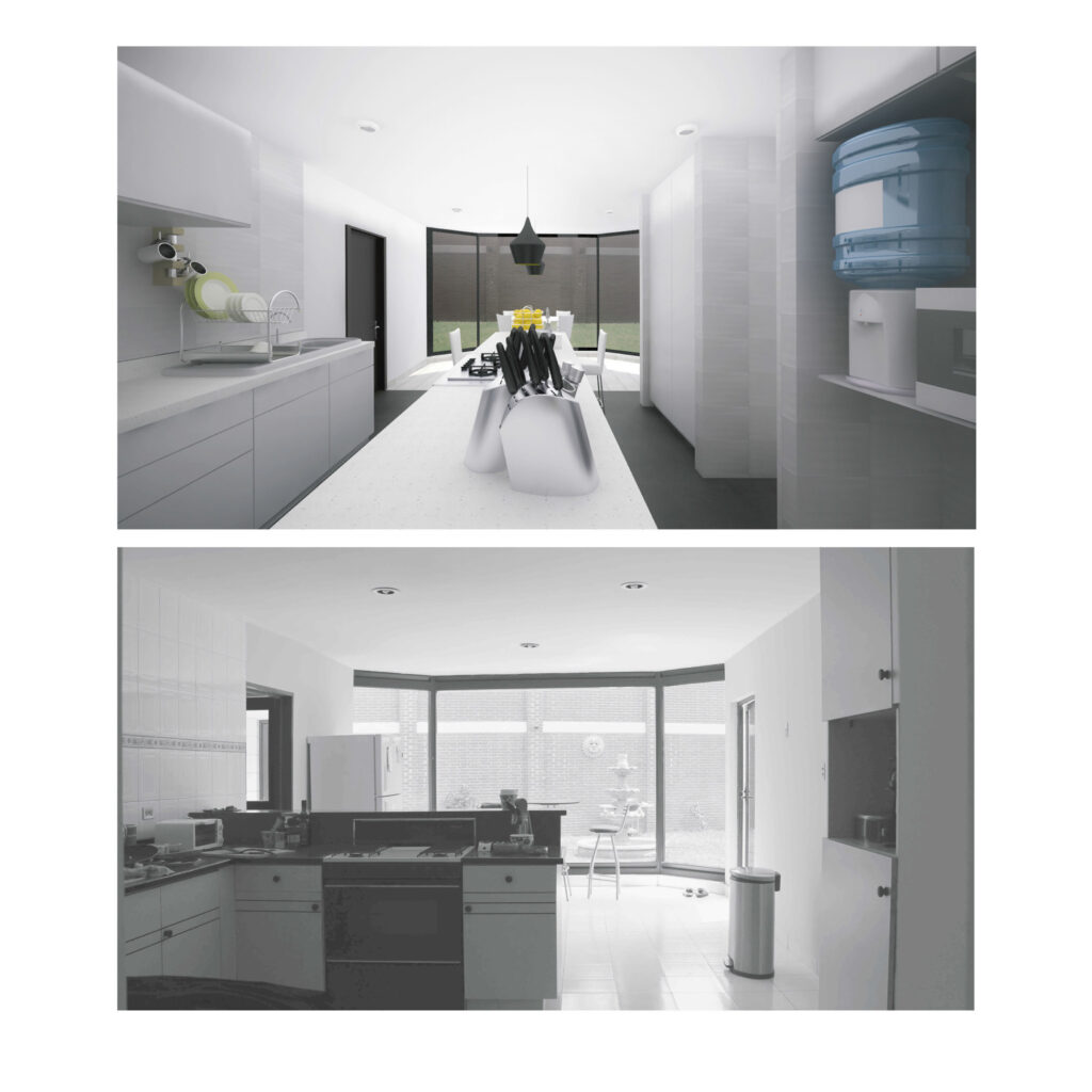 MOLCAJETE Arquitectura _ interiores _ casa yectuani antes y propuesta cocina
