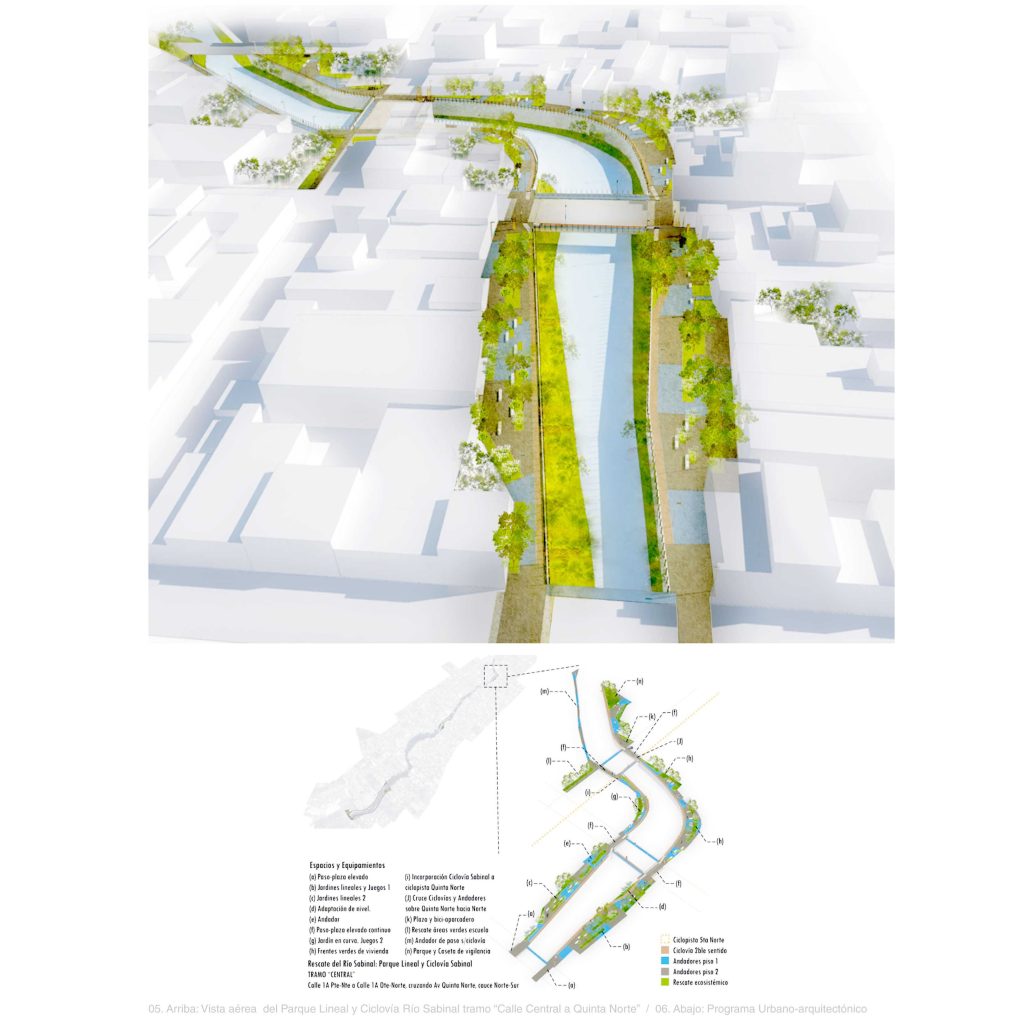 MOLCAJETE Arquitectura _ espacio público _ río sabinal plan maestro aereo central