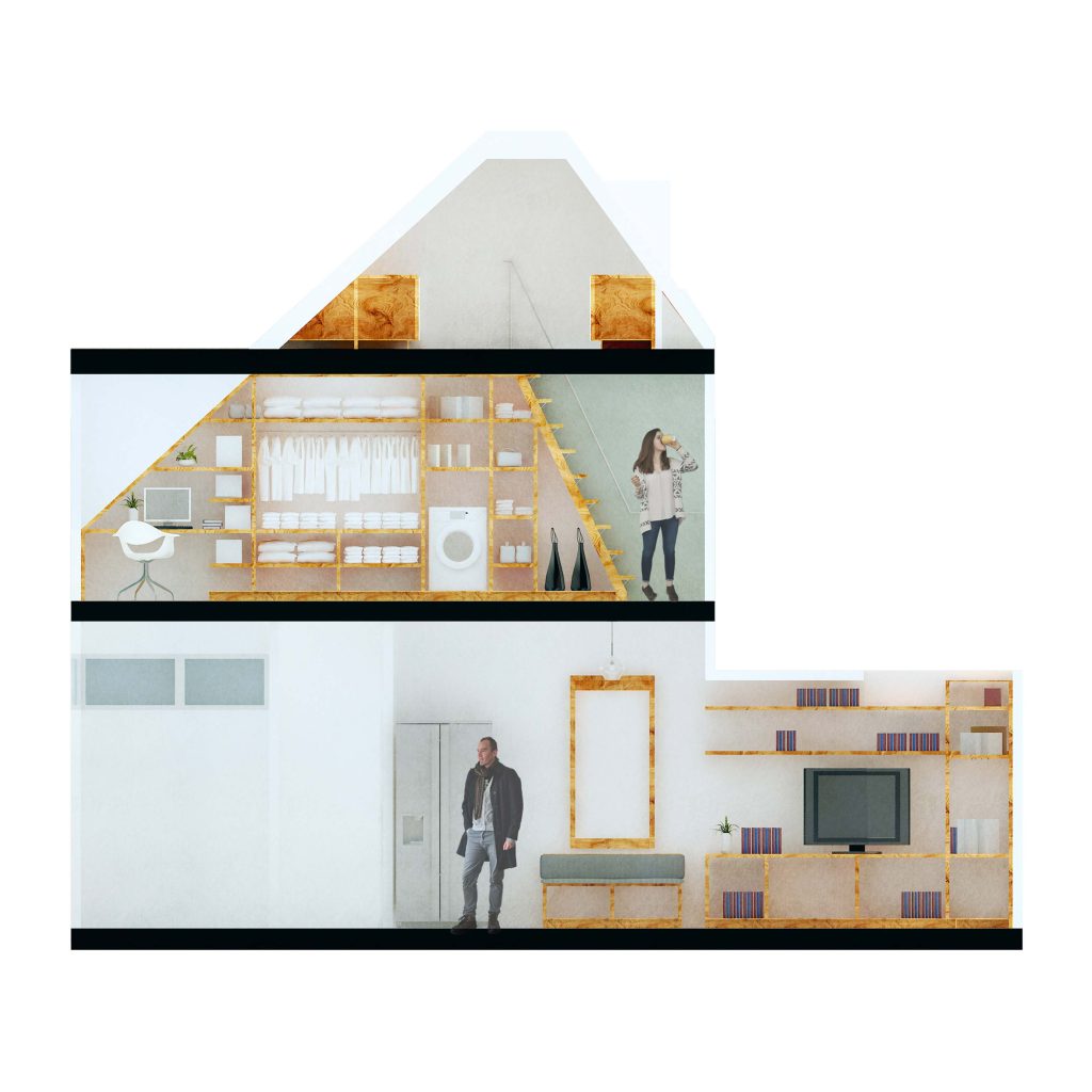 MOLCAJETE Arquitectura _ interiores _ casa delft alzado abierto