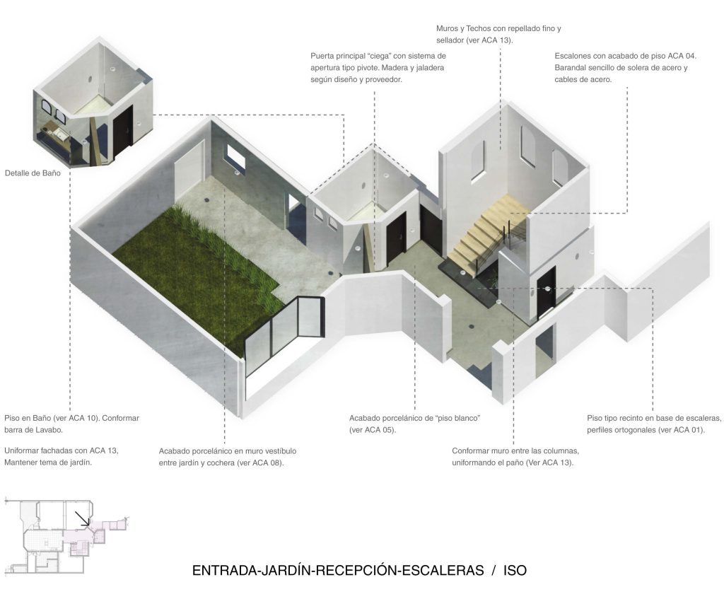MOLCAJETE Arquitectura _ interiores _ casa yectuani iso lobbies
